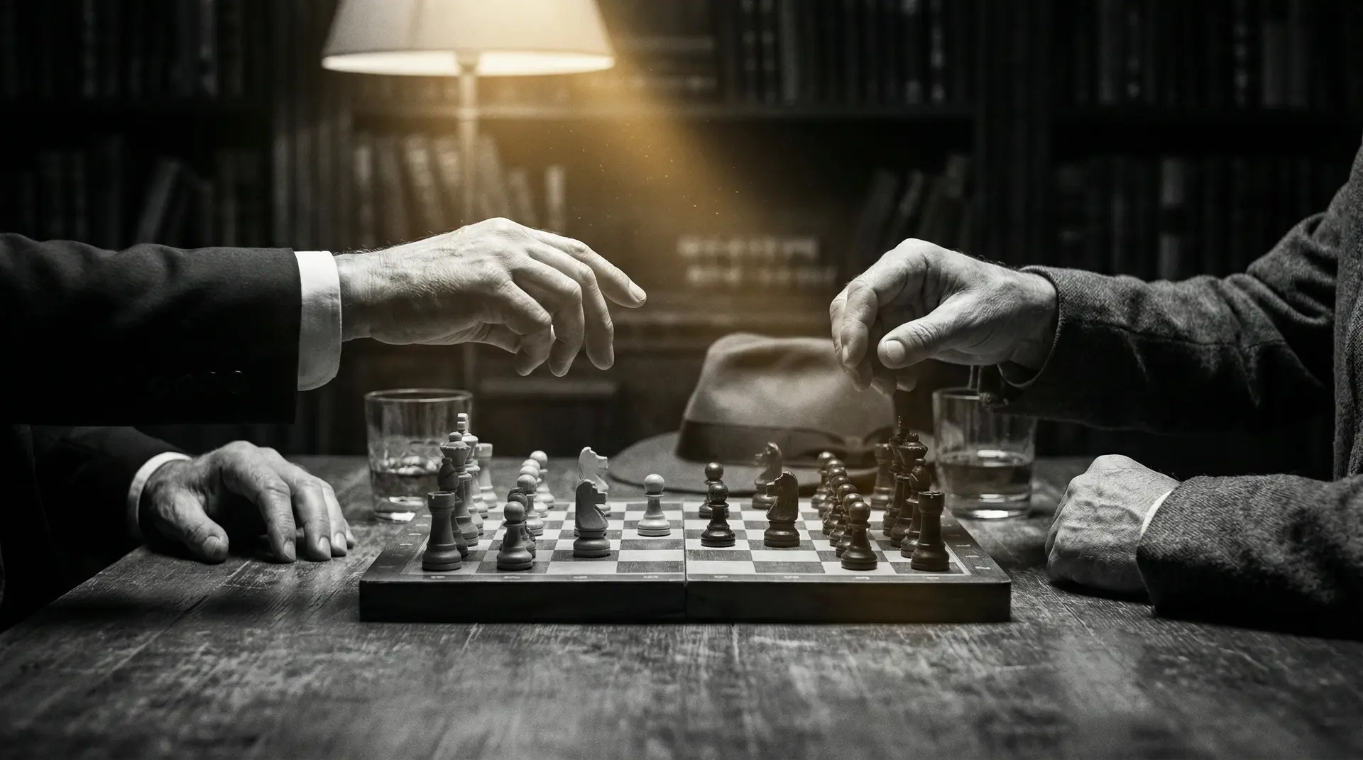 hsck 艺术探索系列 - 非线性叙事，棋盘上的对弈象征命运的交错